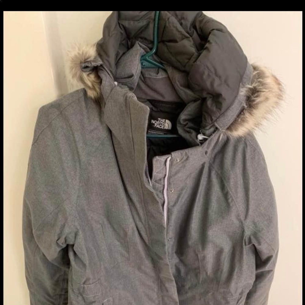 Gray North Face women’s arctic parka